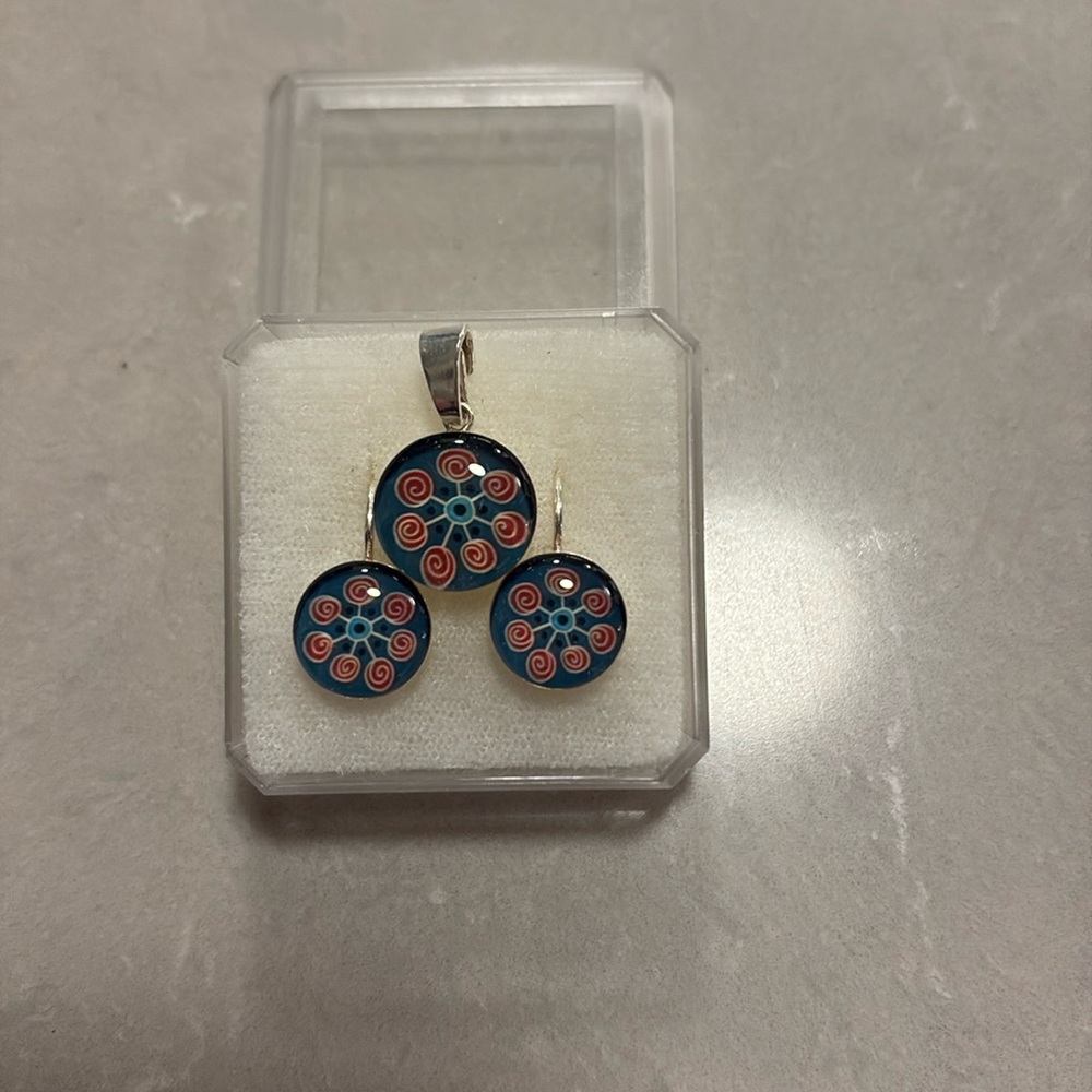 New in box - matching pedant and earrings.